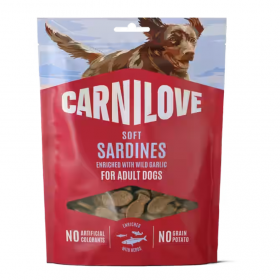 Супер премиум меко лакомство за кучета Carnilove Soft Snack Sardines with Wild Garlic със сардини и див чесън  200 г
